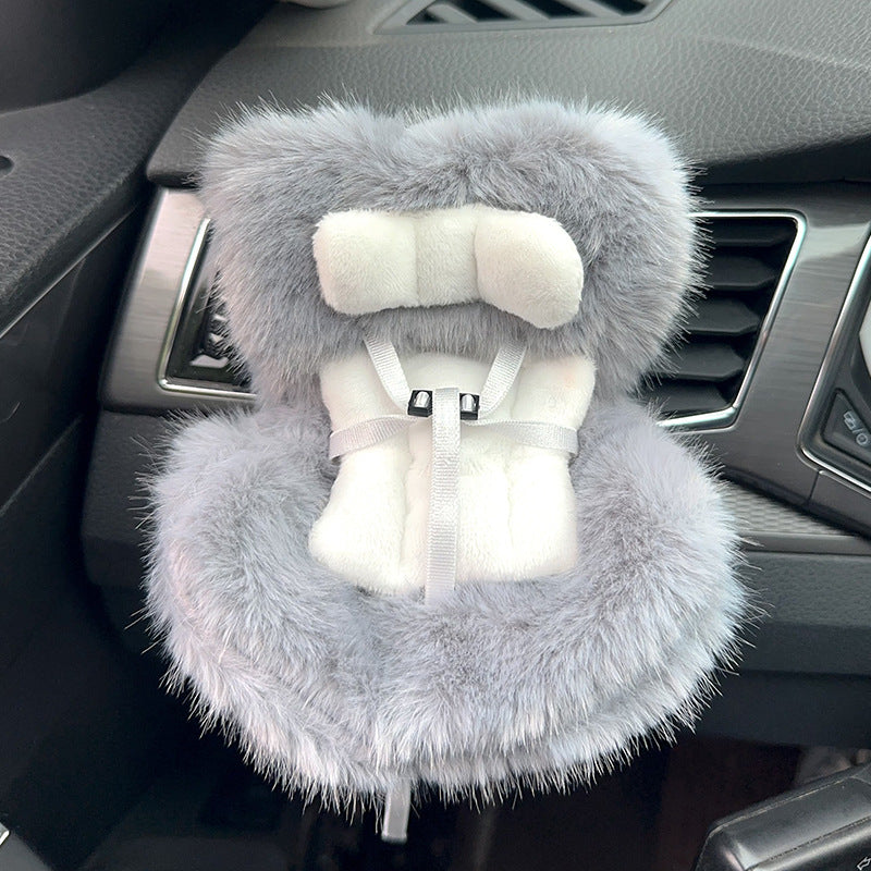 Car Seat for Dolls with Soft Furry Cushion