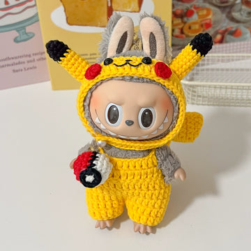 Pikachu-Inspired Handmade Outfit Set (No Doll)
