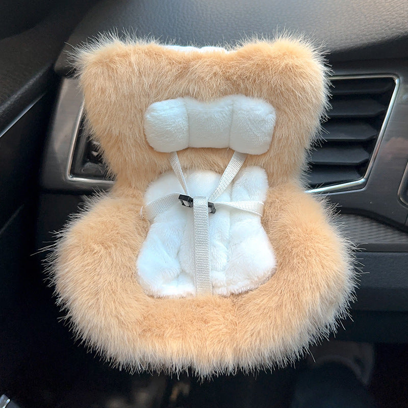 Car Seat for Dolls with Soft Furry Cushion