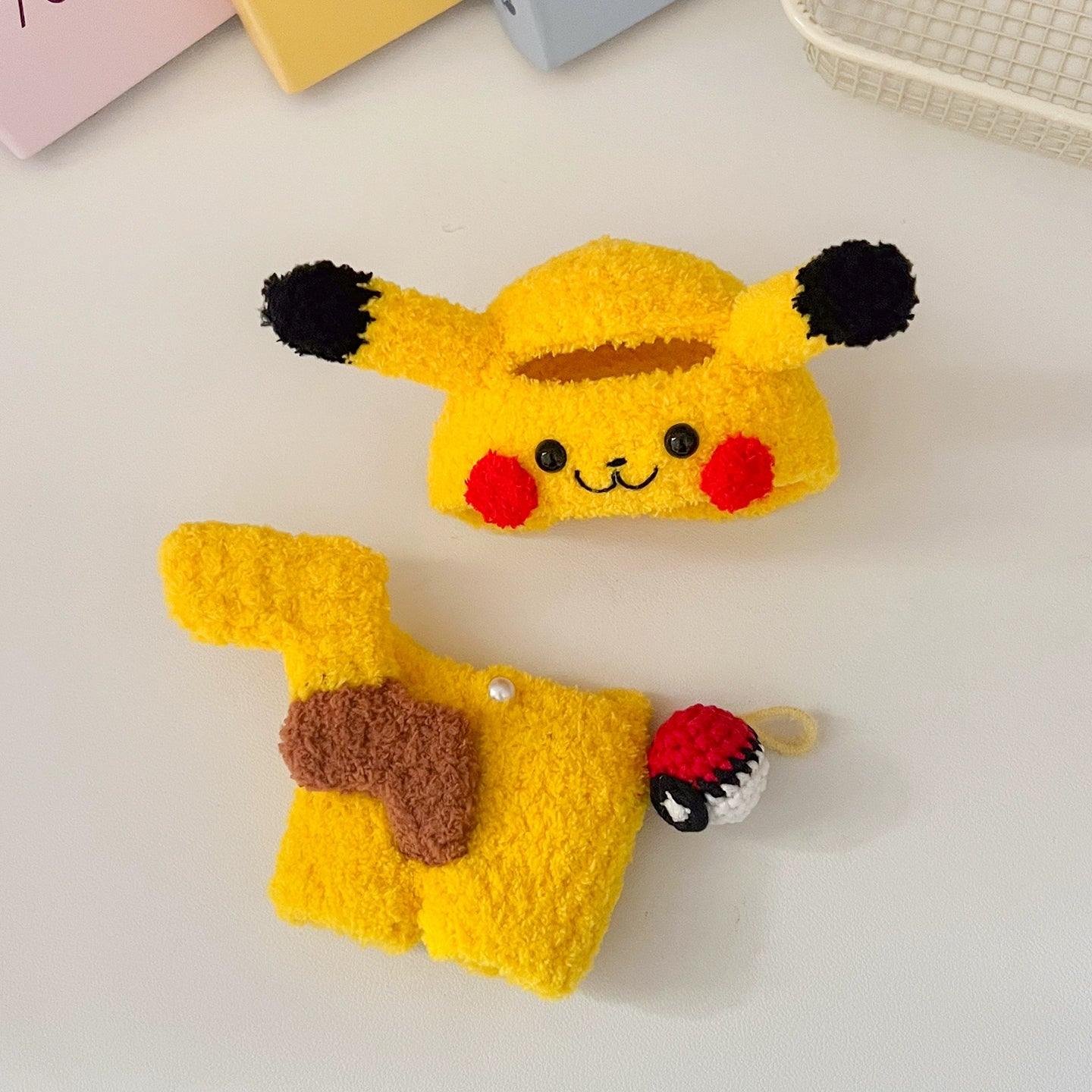 Pikachu-Inspired Handmade Outfit Set (No Doll)