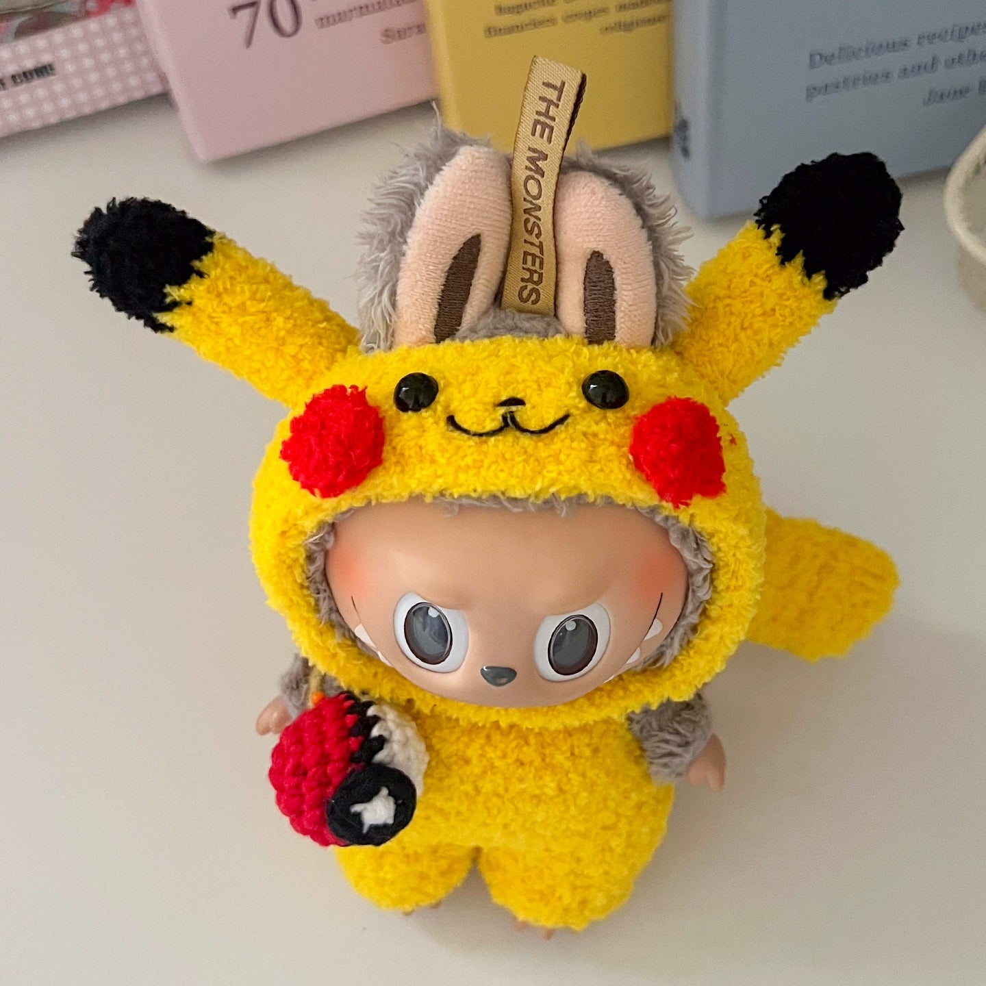 Pikachu-Inspired Handmade Outfit Set (No Doll)