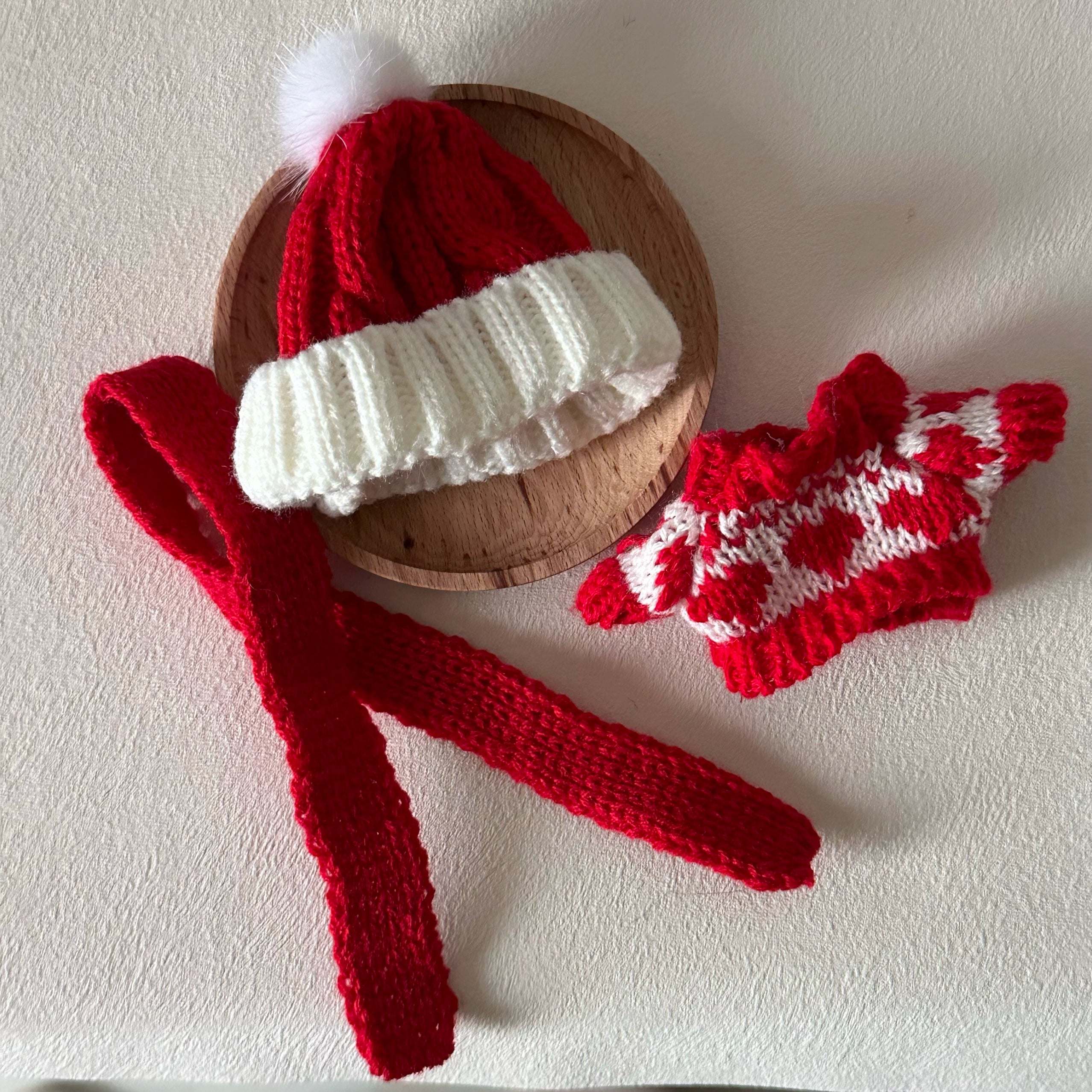 Hand-Knitted Sweater Outfit Set (No Doll)