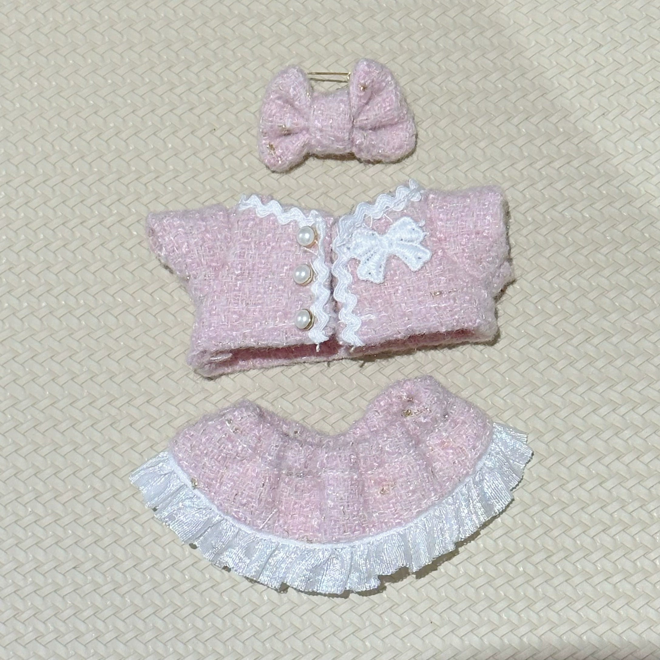Elegant Tweed Style Outfit for Dolls (No Doll)