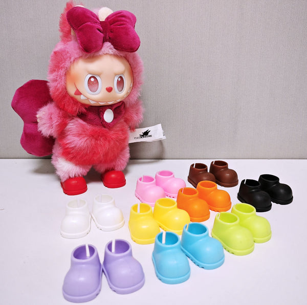 Mini Colorful Plastic Shoes for Dolls (No Doll)