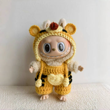Handmade Tiger Cub Crochet Outfit (No Doll)