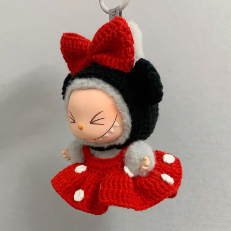 Red Polka Dot Dress & Mouse Ears Hat (No Doll)