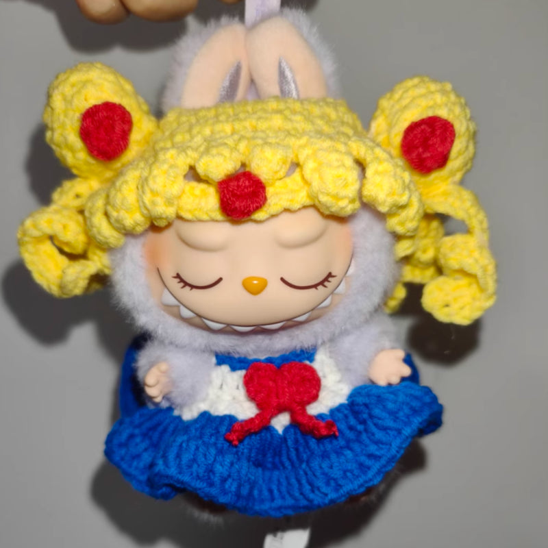Handmade Crochet Sailor Moon-Inspired Doll Outfit (No Doll)