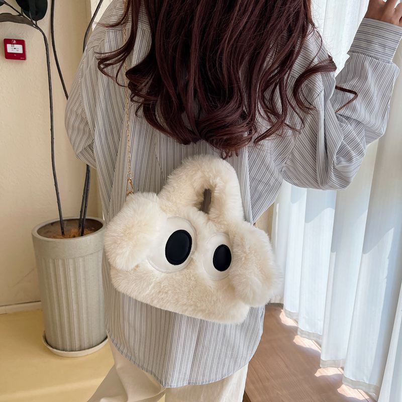 Plush Dog-Eye Tote Bag