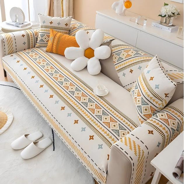 Bohemian Style Machine-Washable Sofa Throw