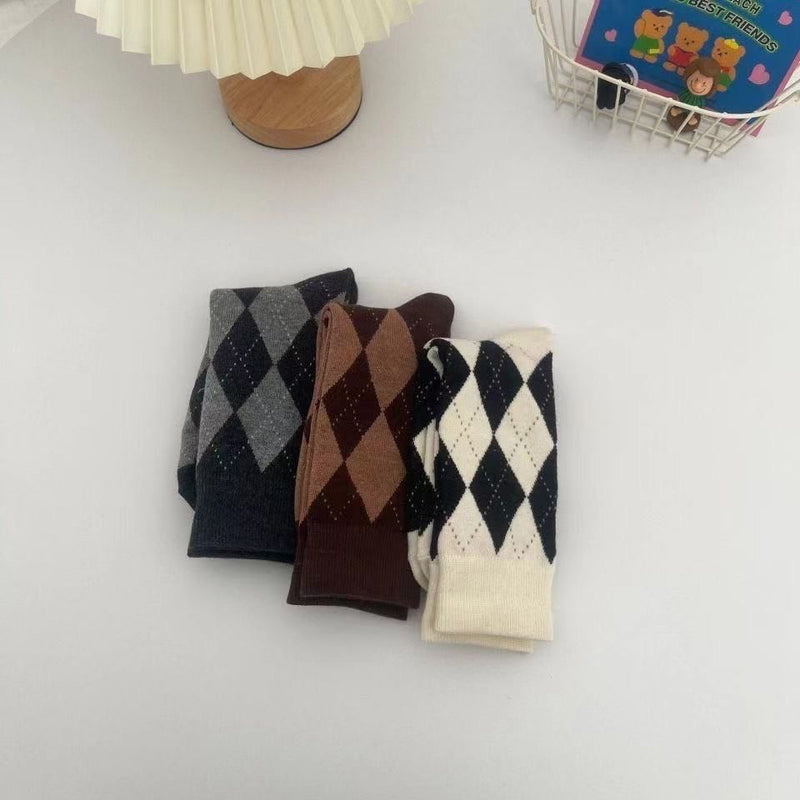 Rhombus Socks, 3-Pair Pack