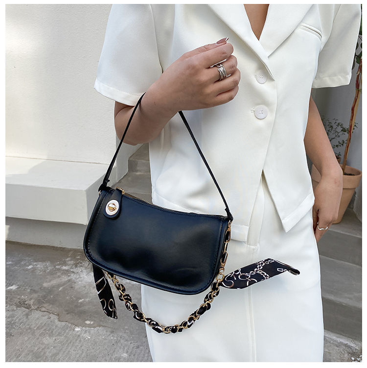 PU Chain Strap Shoulder  Bag