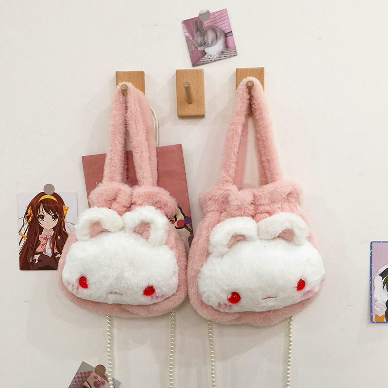 Fluffy Rabbit Crossbody Bag
