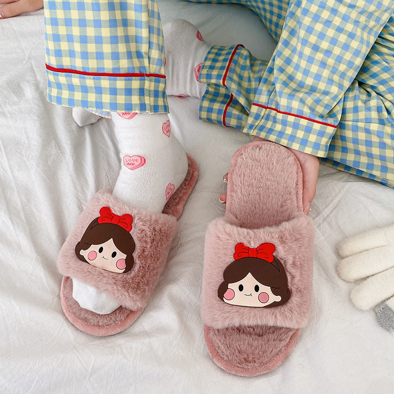 Girls Fluffy Slippers