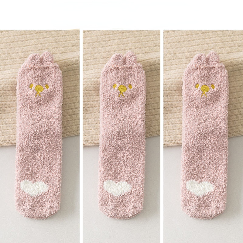 Fluffy Rabbit Socks, 3-Pair Pack