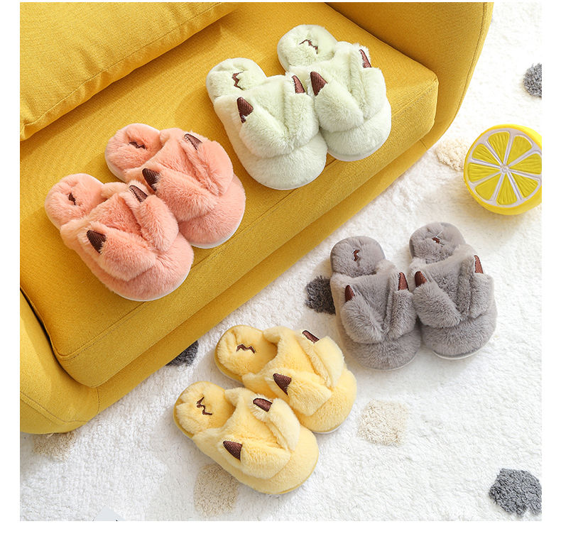 Pikachu Fluffy Slippers