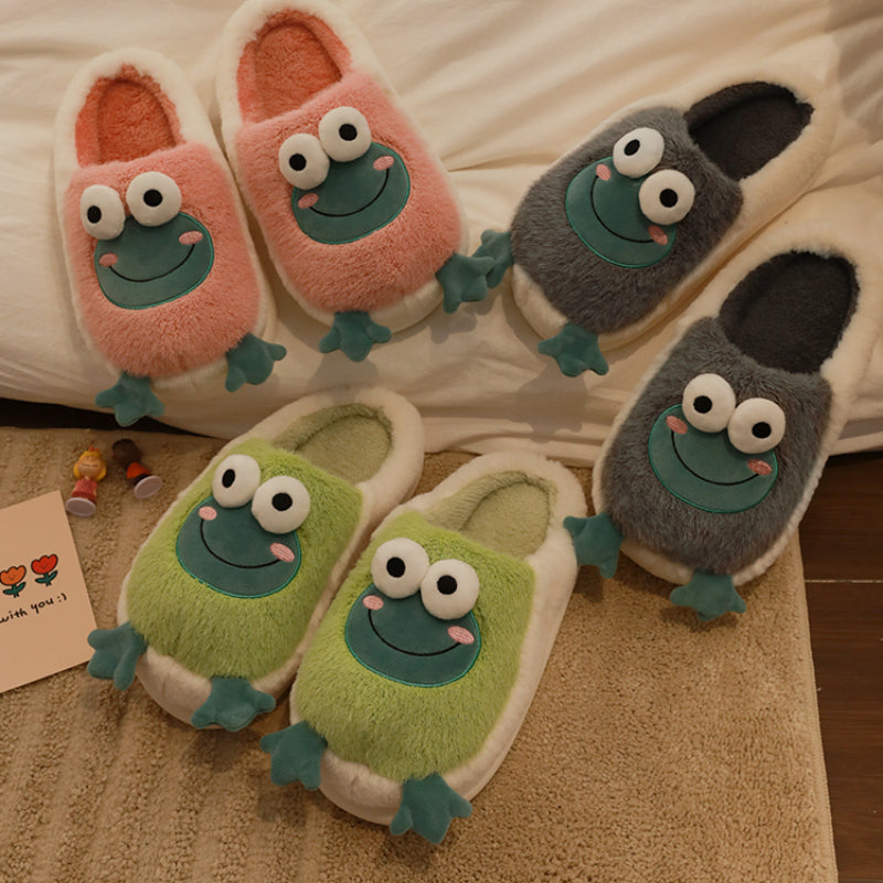 Frog Fluffy Slippers