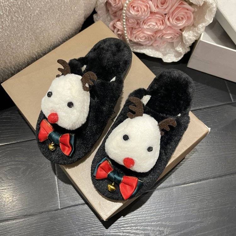 Christmas Deer Fluffy slippers