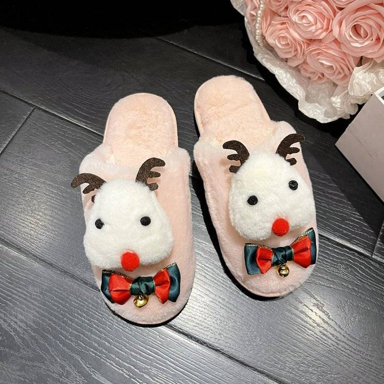 Christmas Deer Fluffy slippers