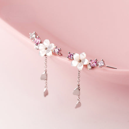 925 Silver Flower Earrings