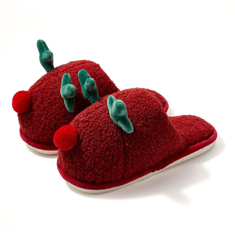 Christmas Deer Fluffy slippers