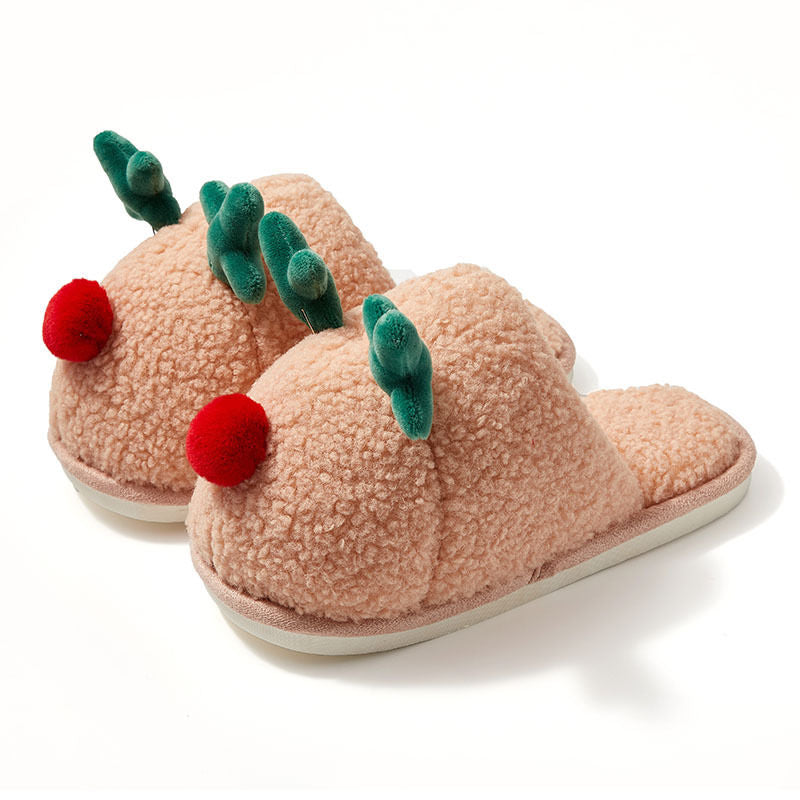 Christmas Deer Fluffy slippers