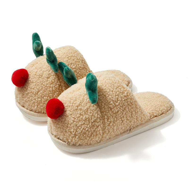 Christmas Deer Fluffy slippers