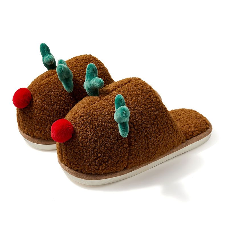 Christmas Deer Fluffy slippers