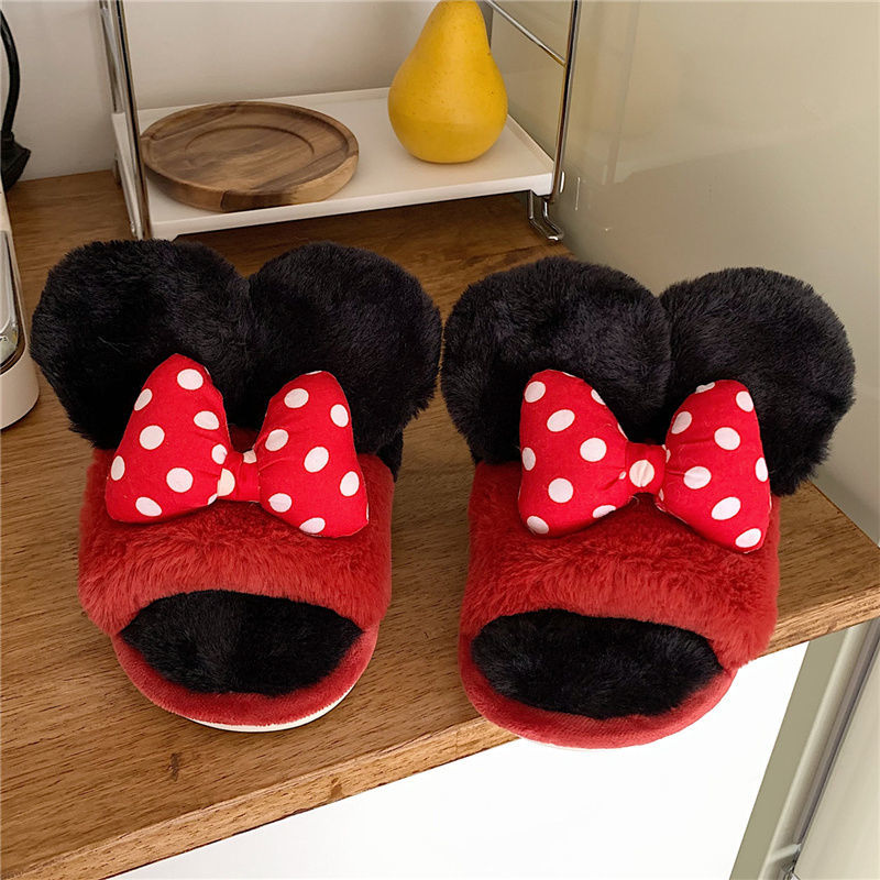 Bow Fluffy Slippers