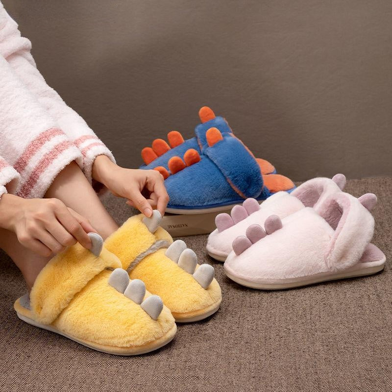 Dinosaur Fluffy Slippers