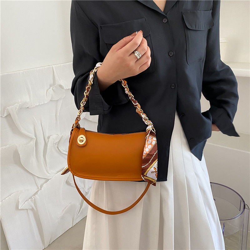 PU Chain Strap Shoulder  Bag