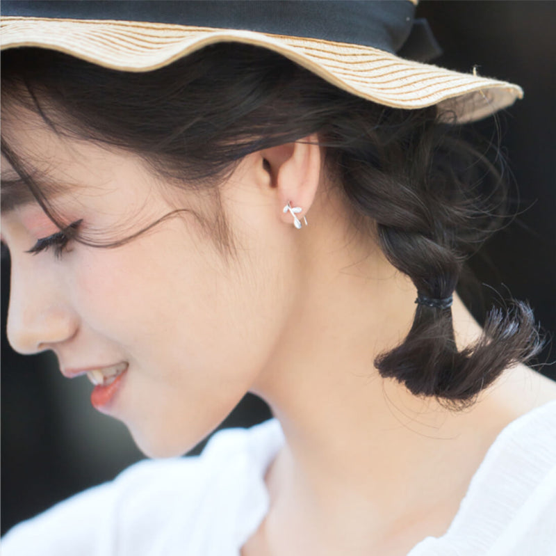 925 Silver Leaf Earrings