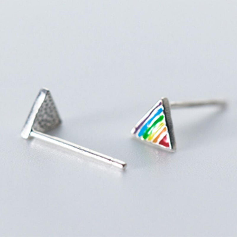 925 Silver Rainbow Stud Earrings