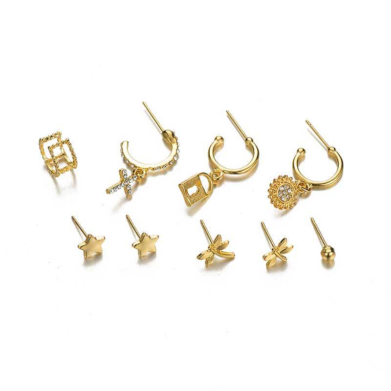 Star Assorted Earrings, 9pcs