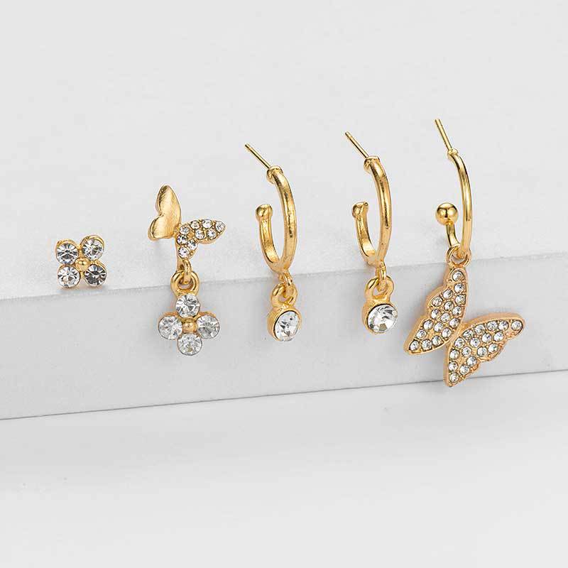 Butterfly Assorted Earrings, 5pcs