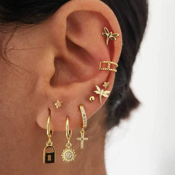 Star Assorted Earrings, 9pcs