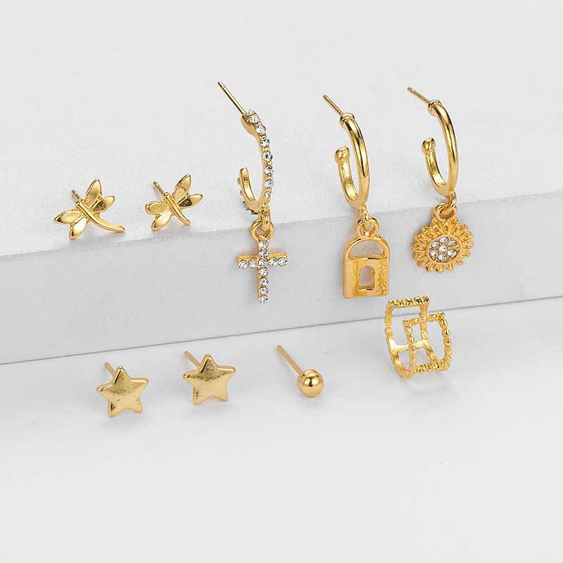 Star Assorted Earrings, 9pcs