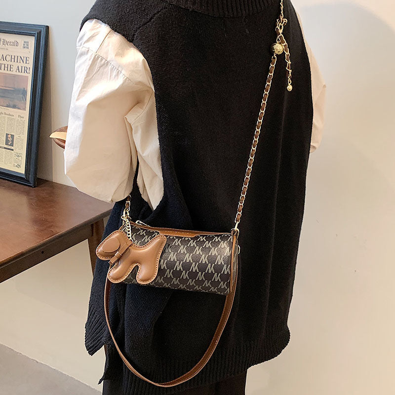 PU Chain Strap Crossbody Bag