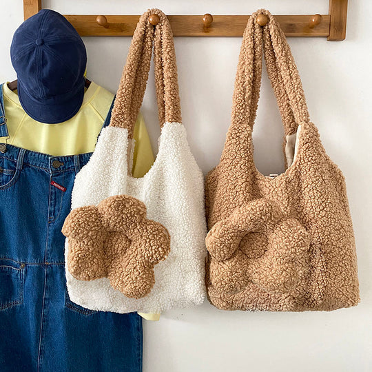 Fluffy Flower Crossbody Bag