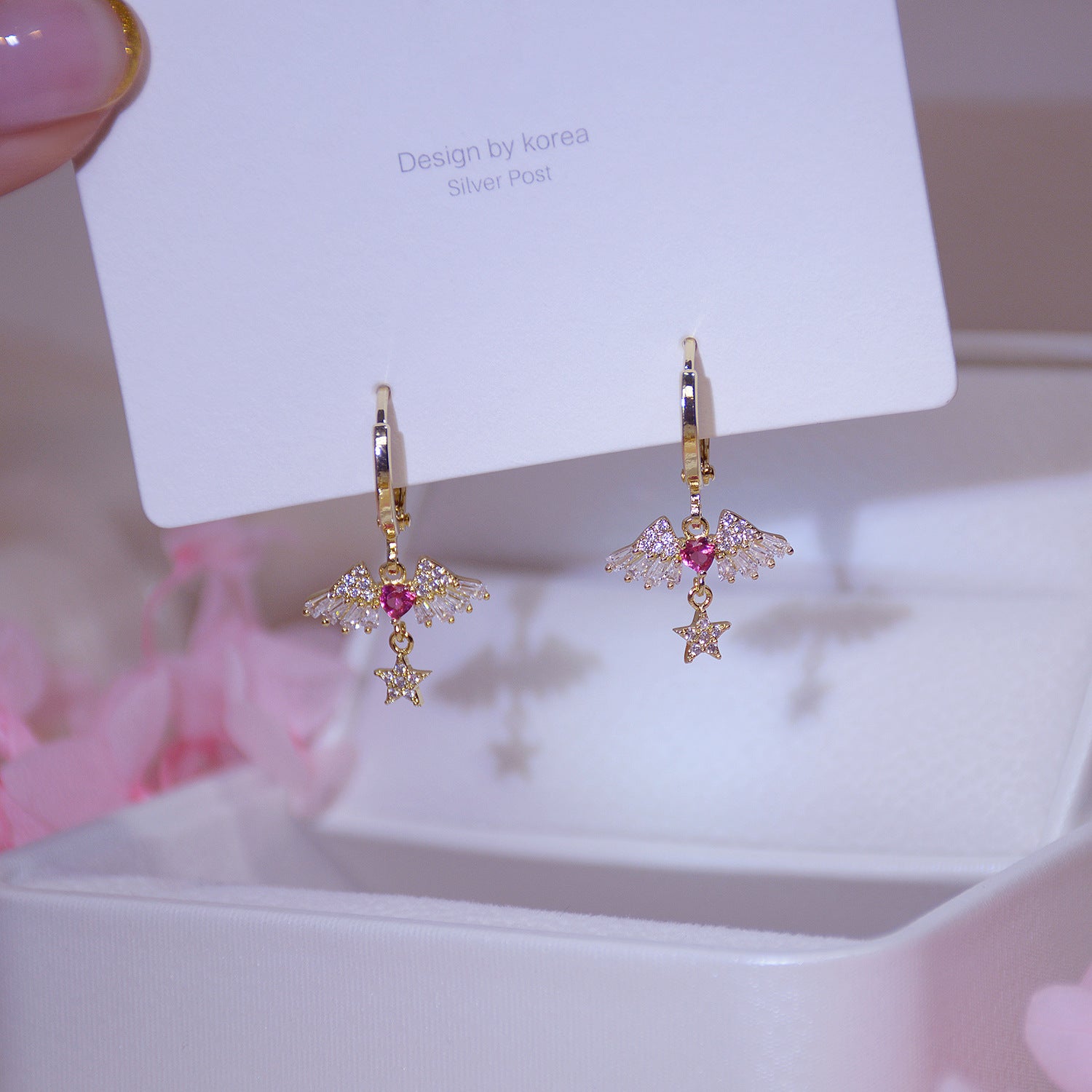 Zircon Heart Earrings