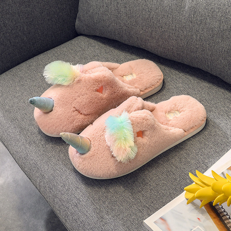 Unicorn Fluffy Slippers