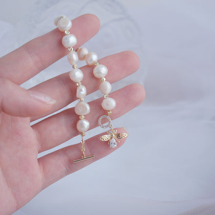 Natural Pearl Bee Bracelet