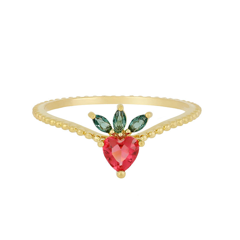 Zircon Heart Rings