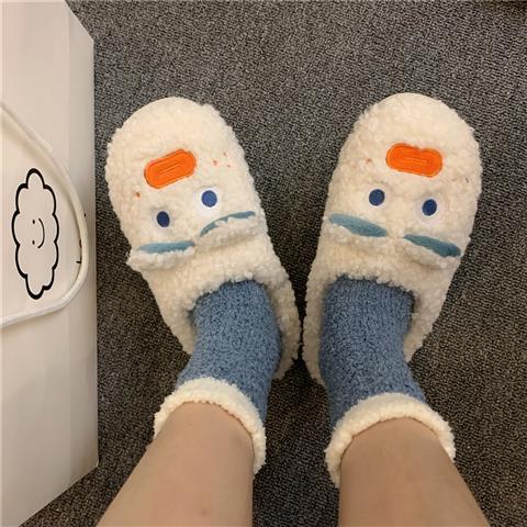 Snowman Fluffy Slippers