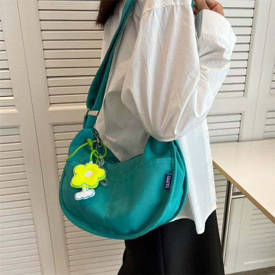 Canvas Flower Shoulder Bag