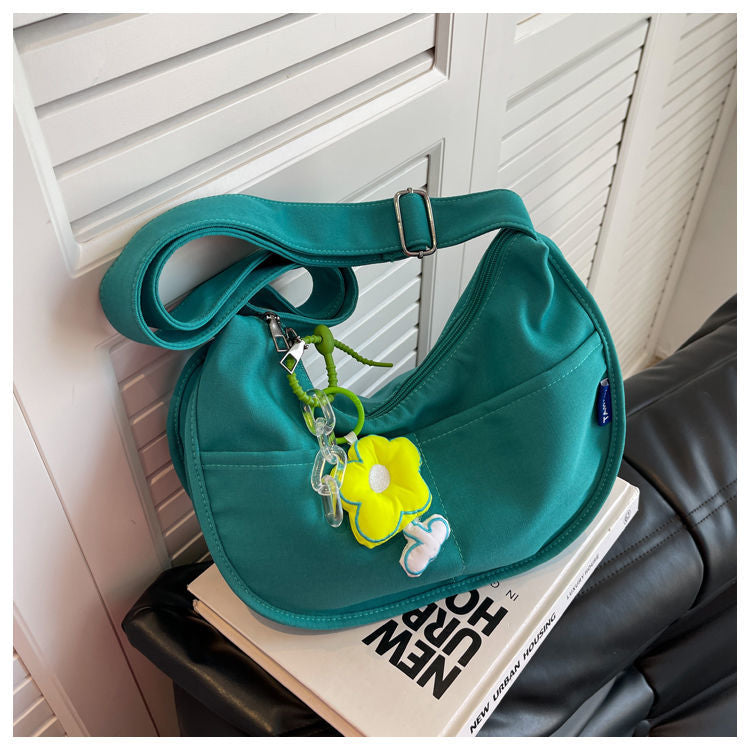 Canvas Flower Shoulder Bag