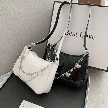 PU Butterfly Chain Strap Shoulder Bag