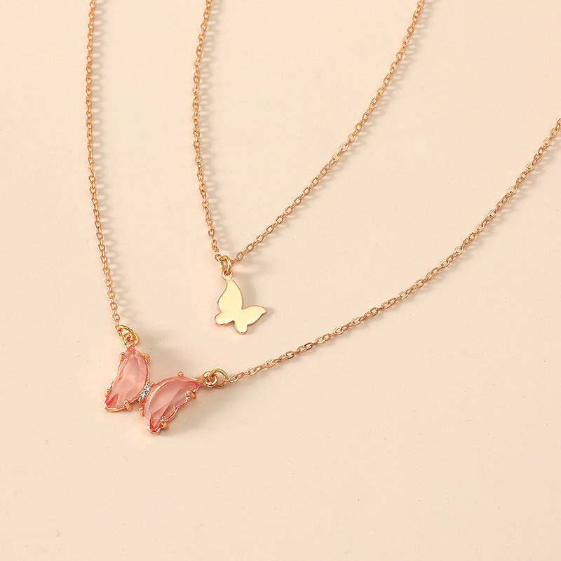 Zircon Butterfly Necklace