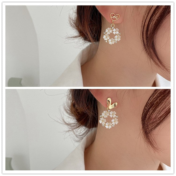 Zircon Flower Earrings