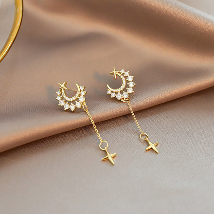 Zircon Moon Star Earrings