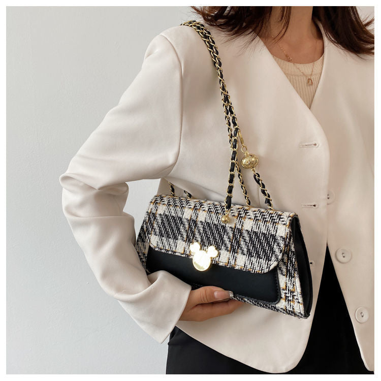 PU Chain Strap Crossbody Bag